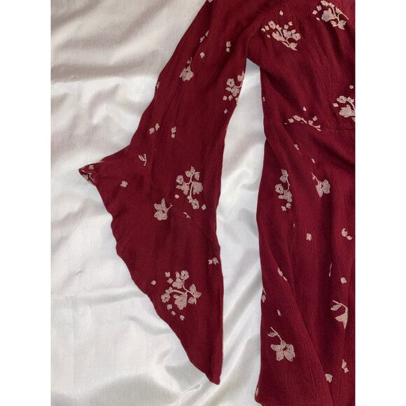 Free People Jasmine Embroidered Kimono Dress - Size 12 - Picture 6 of 11